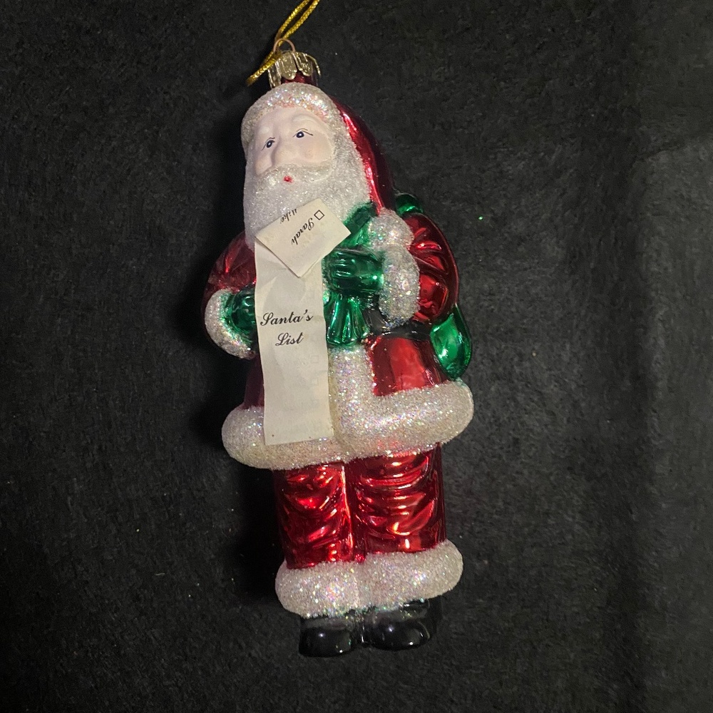 Vintage Santa’s best blown glass Santa ornament